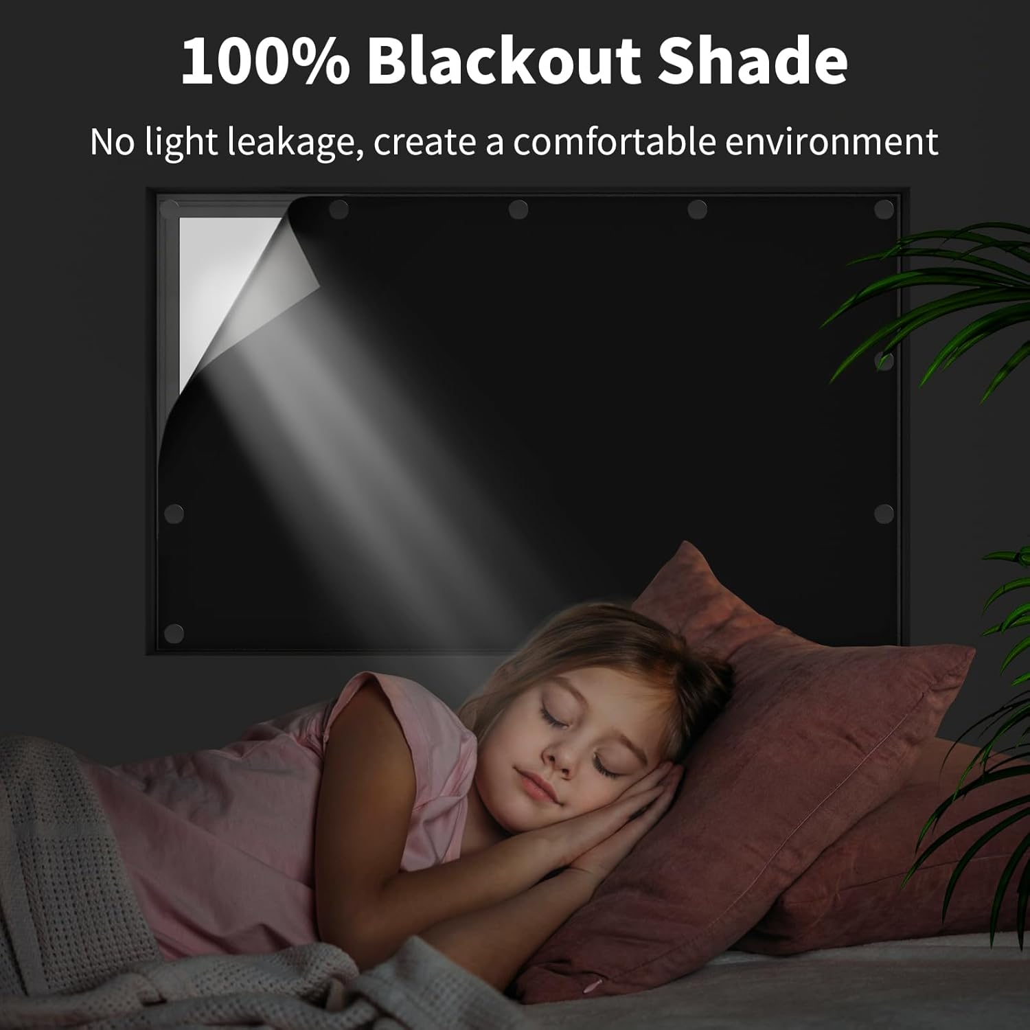 Magnetic Blackout Window Cover, 100% Blackout Shades for Bedroom No Drill Black Out Window Blind - Image 7
