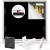 100% Blackout Blinds Magnetic Window Cover 57x40Inch,No Drill PortableCuttable Black Out Curtains