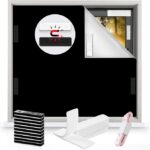 100% Blackout Blinds Magnetic Window Cover 57x40Inch,No Drill PortableCuttable Black Out Curtains