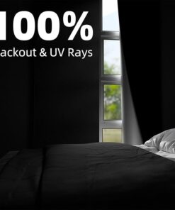 Alternative view of NIGHTON Portable Blackout Curtains 120"×57", Strong Hook and Loop Tape Strips with Adhesive, Cuttable Blackout Window Cover