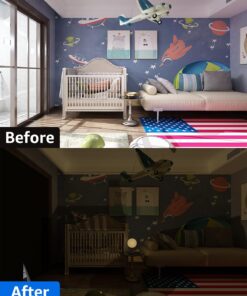 Alternative view of Sumobaby Blackout Curtains Portable 42"x60",No Drill Black Out Window Cover with Heat-Resistant Hook&Loop Tapes