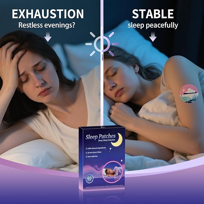 Sleep Patches, 60 Pack Upgraded Deep Sleep Patches for Adults, Made of All-Natural Ingredients, for Men and Women, Highly Breathable and Suitable for Hot Weather - Image 6