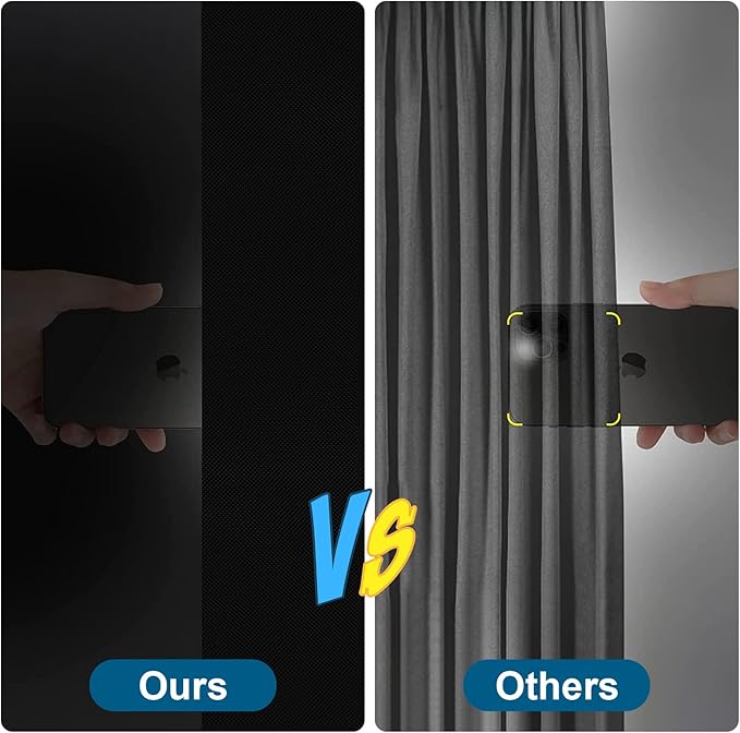 Petaholic 100% Blackout Curtains for Bedroom, Portable DIY Window Blinds, No Drill Window Shades & Blackout Blinds with Stickers & Tabs for Travel, Dorm Room, Media Room (118" x 57") - Image 11