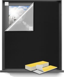 Sumobaby 50"x60" Portable Blackout Curtains, Blinds for Windows with Hook & Loop Tapes