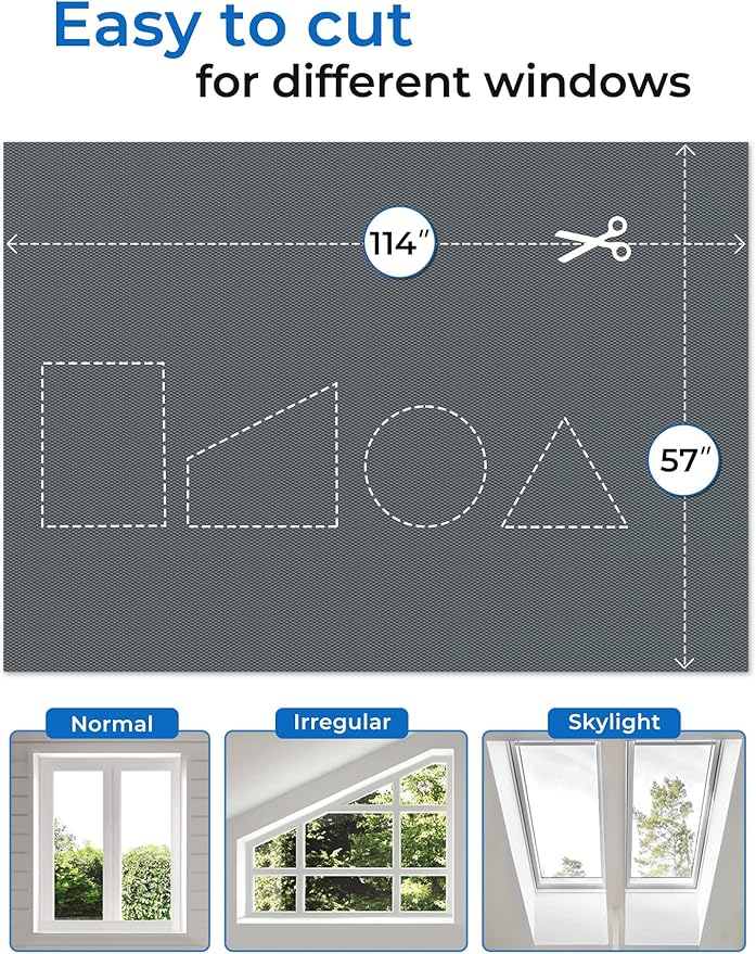 Sumobaby 50"x60" Portable Blackout Curtains, Blinds for Windows with Hook & Loop Tapes - Image 8