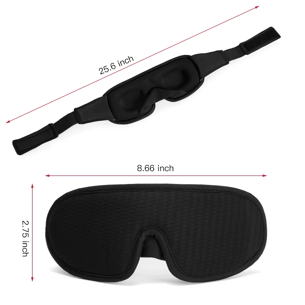 3D Sleeping Mask Block Out Light Soft Padded Sleep Mask - Image 5