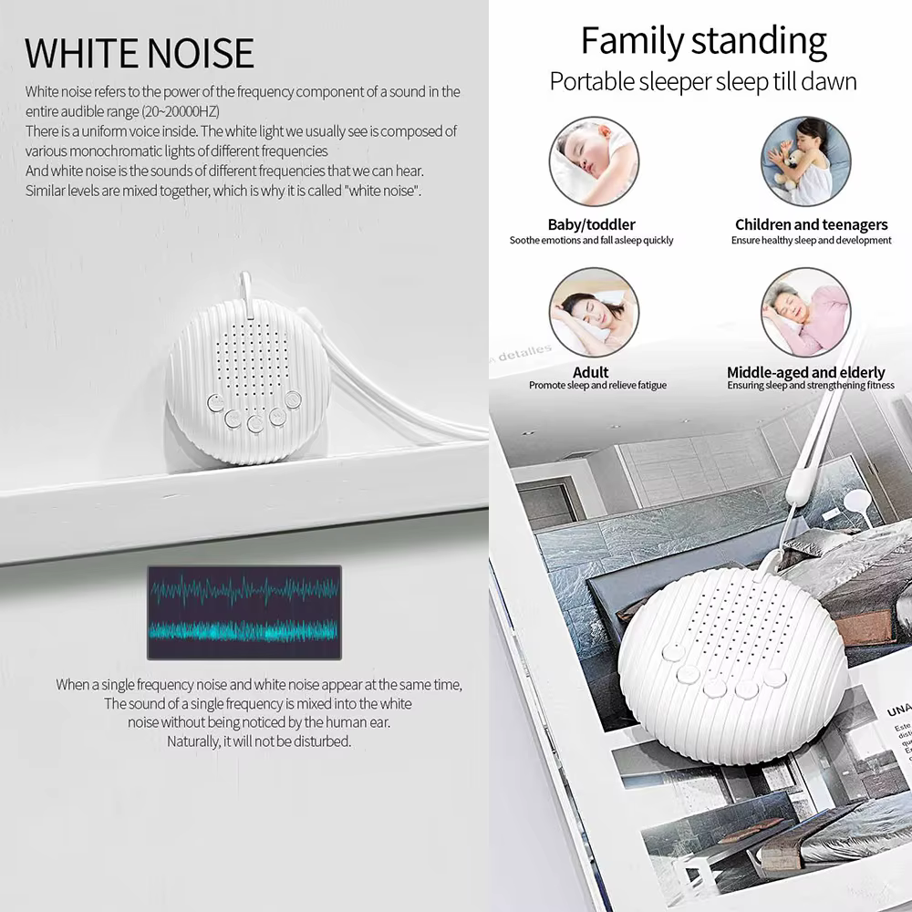 White Noise Sound Machine Portable Baby Sleep - Image 3