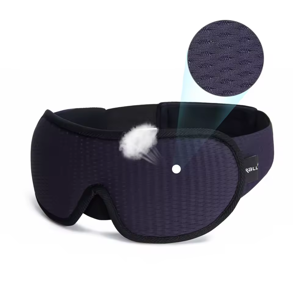 3D Sleeping Mask Block Out Light Soft Padded Sleep Mask - Image 8