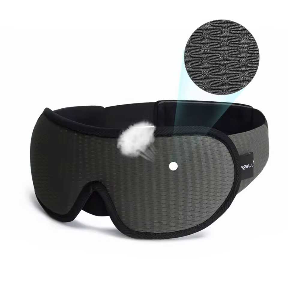 3D Sleeping Mask Block Out Light Soft Padded Sleep Mask - Image 10