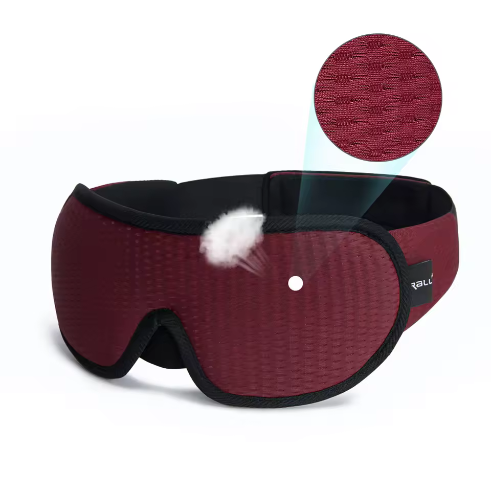 3D Sleeping Mask Block Out Light Soft Padded Sleep Mask - Image 11