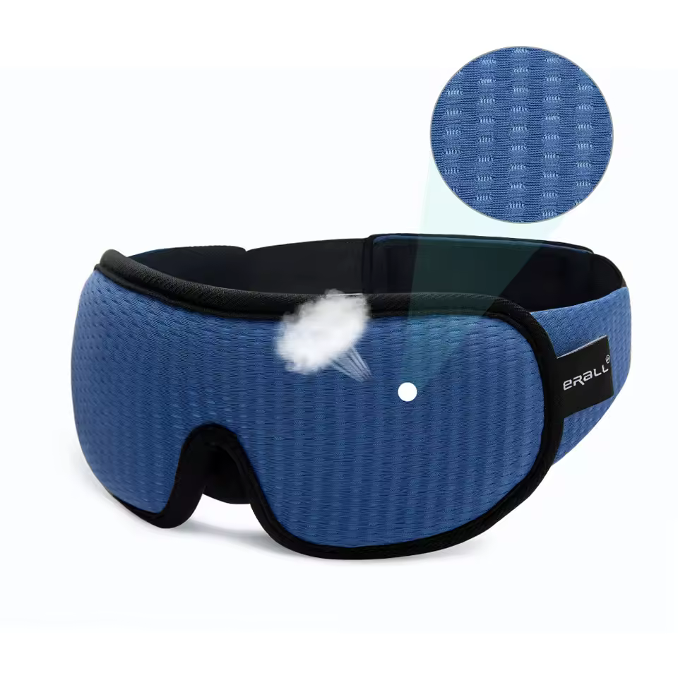 3D Sleeping Mask Block Out Light Soft Padded Sleep Mask - Image 9